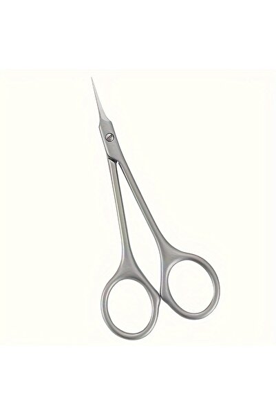 choice2 مقص احترافي فضي للعناية بالحاجب، مقص صغير منحني من الفولاذ المقاوم لل...