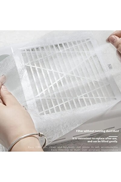 Choice فلاتر بيضاء لجمع غبار الأظافر - 100 قطعة - وسادات بديلة رقيقة للغاية غ...