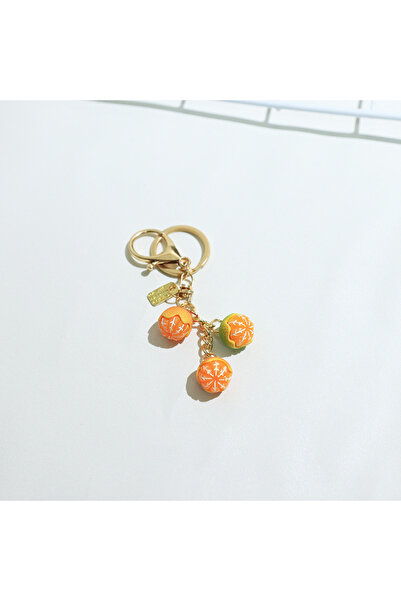 Choice A2 Cute Cartoon Simulation Orange Keychain Pendant Fruit Keyring Bag E...