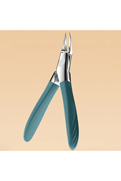 Choice1 مقص أظافر مائل مضاد للرذاذ بفك كبير أخضر اللون للأظافر السميكة، مقص م...