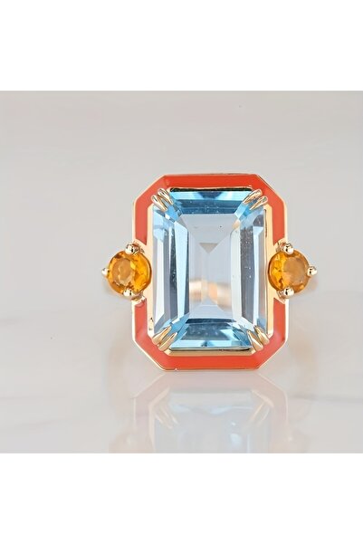 Choice ZF4248-1-9 خاتم أنيق من الزركونيا المكعبة بتصميم بوهو مربع للنساء، مثالي للارتداء اليومي