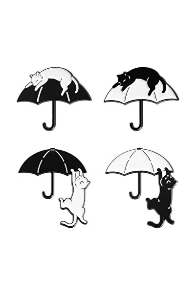 Choice مجموعة من 21 دبوسًا من المينا على شكل قطة سوداء لطيفة، دبابيس بروش على...