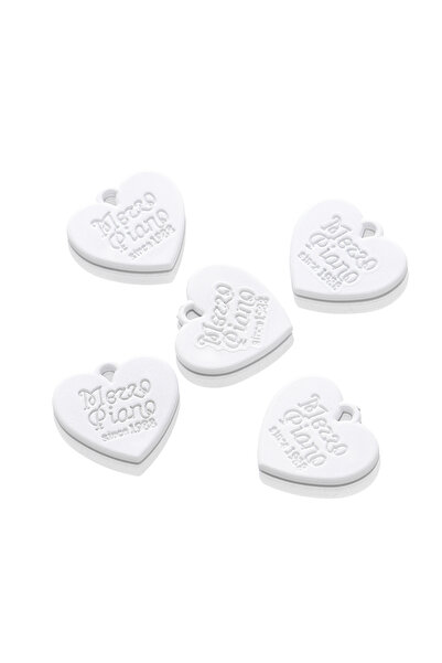 Choice 10 قطع من المعلقات على شكل قلب بلون الحلوى باللون الأبيض لأساور وأقراط...