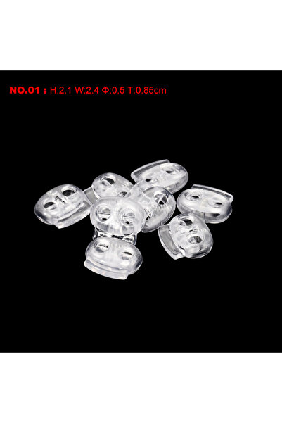 Choice 01 10 قطع قفل الحبل سدادة بلاستيكية أطراف الحبل تبديل مشبك مشبك شفاف و...