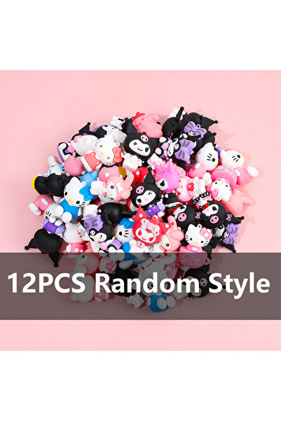 Miniso 6 سم سانريو 12/24/48 قطعة دمى مارفل البلاستيكية اللطيفة ذات الغرز المزخرفة وزينة سطح المكتب والسيارة والحلي الصغيرة والهدايا