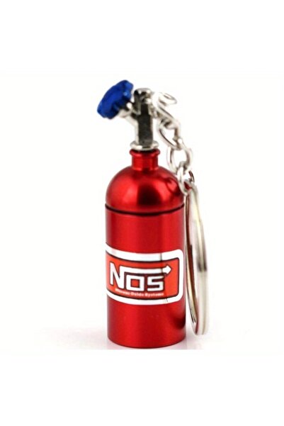 choice2 سلسلة مفاتيح سيارة معدنية على شكل زجاجة نيتروجين فارغة باللون الأحمر،...