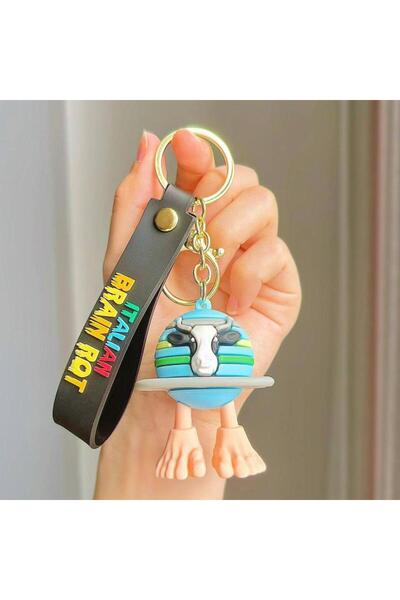 Choice A7 Italian Brainrot Children Cartoon Keychain Tung Tung Tung Sahur Tra...