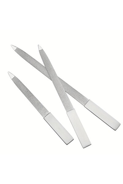 Choice 3 قطع من مبرد الأظافر من الفولاذ المقاوم للصدأ، مبرد أظافر مزدوج الجوا...