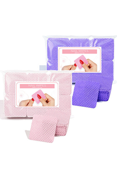 Choice وردي وأرجواني × 1 300/600 قطعة مناديل قطنية لإزالة طلاء الأظافر للاستخ...