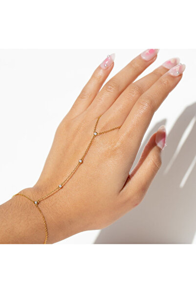 Choice سوار ذهبي اللون 2025 صيف جديد مرصع بأحجار الراين على شكل دائري من الزر...