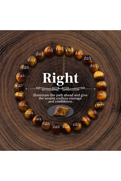 RINHOO FRIENDSHIP BR24Y0630-7 8mm Natural Stone Beaded Bracelet for Women Men...