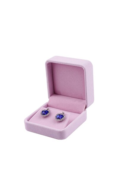 Choice صندوق أقراط من المخمل الوردي، صندوق مجوهرات كامل المجموعة، حامل خواتم ...