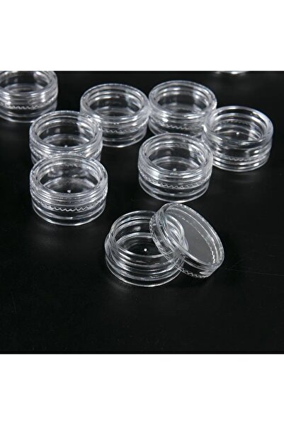 Choice 10 قطع 10/50/100 قطعة/المجموعة صندوق تخزين مجوهرات بلاستيكي شفاف صغير الحجم ذو قاعدة دائرية