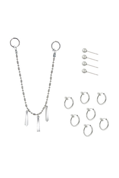 Choice طقم أقراط وسلسلة لثقب الشفاه من أنمي هوريميا ميامورا إيزومي، مصنوع من الفولاذ المقاوم للصدأ، مجوهرات بانك