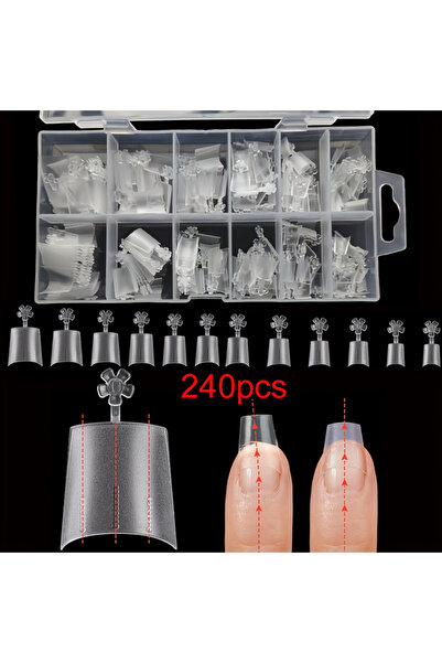 Choice 240 قطعة من رقعة أظافر مربعة متوسطة الحجم للحفلات، 240 قطعة من رقعة أظ...