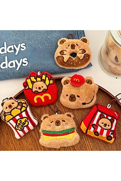 Choice set of 6pcs Simulated Ketchup Sauce Keychain Fun And Parodies French F...
