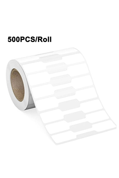 Choice ملصقات مجوهرات بيضاء 500 قطعة/لفة، لاصقة فارغة، علامات للخواتم والقلائ...