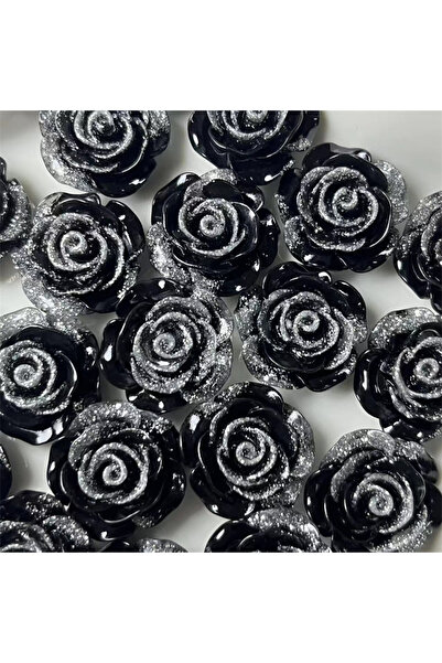 Choice اللون 6 10 قطع 18 مم زهرة الورد الراتنج الملحقات كابوشون أقراط مشبك شع...