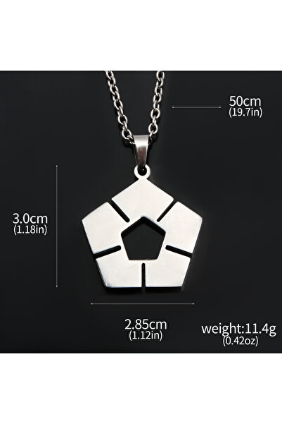 Choice قلادة أنمي زرقاء N01076، قلادة معدنية من الفولاذ المقاوم للصدأ تحمل شع...