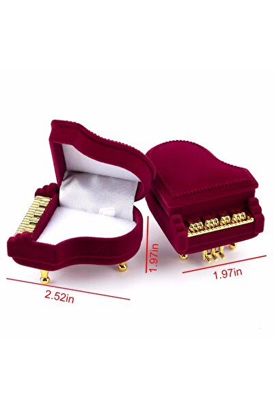 Choice بيانو 1 قطعة صندوق خاتم مخملي صغير حامل مجوهرات إبداعي صندوق عرض خاتم القرط لحفل الزفاف