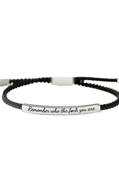 Choice سوار أنبوبي تحفيزي مطلي بالفضة، يحمل عبارة "تذكر من أنت؟"، قابل للتعدي...