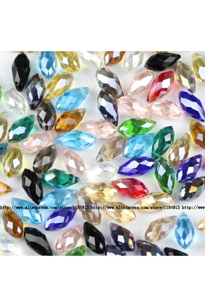 Choice4 CS600 Mixed color 6*12mm 50pcs Briolette Pendant Waterdrop Austrian c...