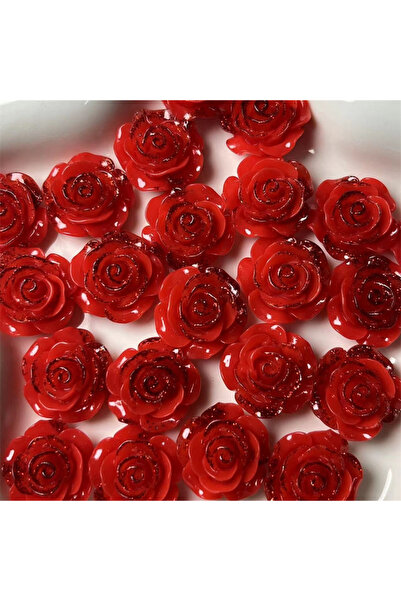 Choice اللون 1 10 قطع 18 مم زهرة الورد الراتنج الملحقات كابوشون أقراط مشبك شع...