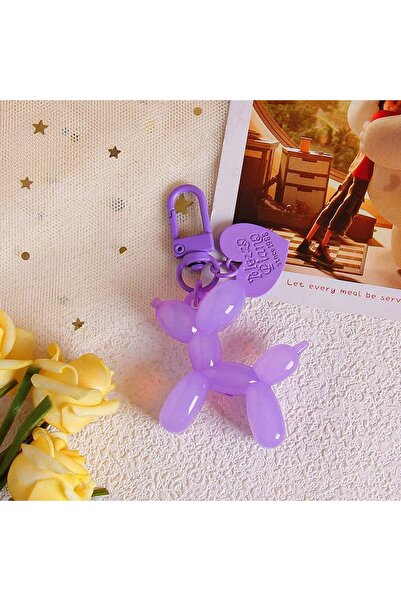Choice 01 Cute Jelly Colored Balloon Dog Keychains For Women Y2k Bag Pendant ...