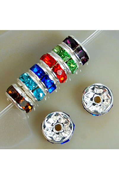 Choice 100 قطعة، 4 مم، لون 15، 100 قطعة، خرز معدني كريستالي، خرز رونديل دائري...