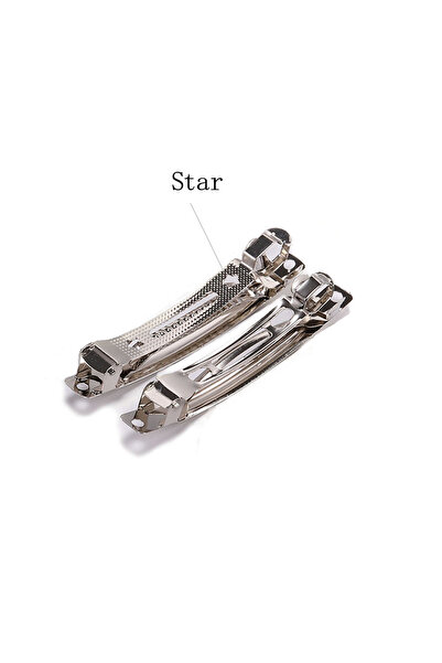 Choice 5.0 سم روديوم 10 قطع مشبك شعر فرنسي زنبركي مشبك تلقائي فارغ ضبط العرض ...