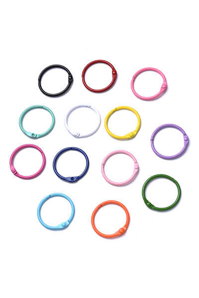 Choice 25 مم مزيج عشوائي 10 قطع 25 مم ألوان مختلطة مشبك جراد البحر الدائري قف...