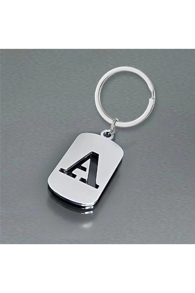 Choice A Letter Stainless Steel Keychain - Backpacks Small Pendant Car Key Ri...