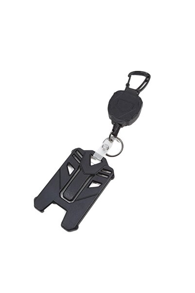 Choice 1 SET Retractable Cover Duty Pull Reel Carabiner Key Chains Strong Ste...