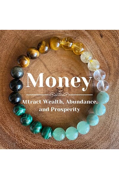 Choice YA4557-1 سوار من خرز الهيماتيت الطبيعي لجذب المال والثروة والصحة للنساء M