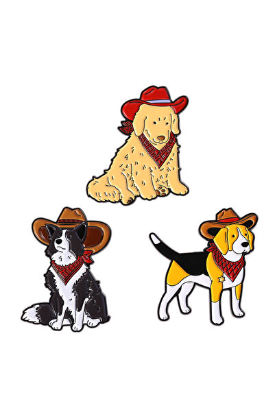 Choice مجموعة دبابيس مينا على شكل كلاب رعاة بقر لطيفة، دبابيس على شكل حيوانات...