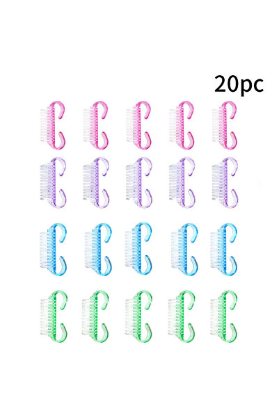 Choice 20 قطعة من فرشاة أظافر أكريليك بلون وردي، مزيج من الألوان 1/5/20 قطعة،...