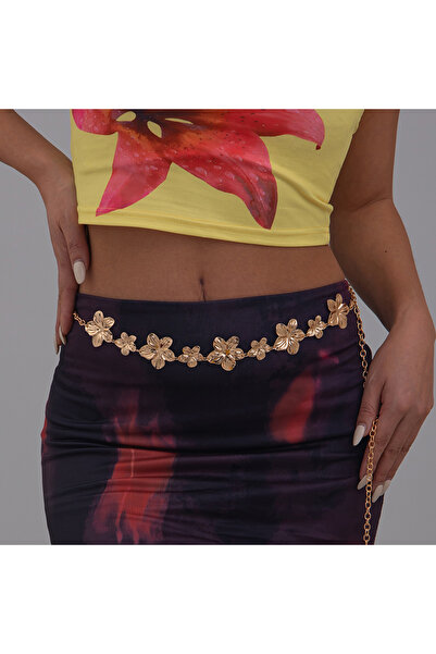 Choice سلسلة خصر ذهبية اللون من إنجيمارك بتصميم زهرة بتلات، مناسبة لشاطئ البح...