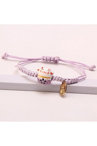 Choice BR24Y0011-5 Chinese Style Cute Ceramic Lucky Cat Bracelets For Women M...
