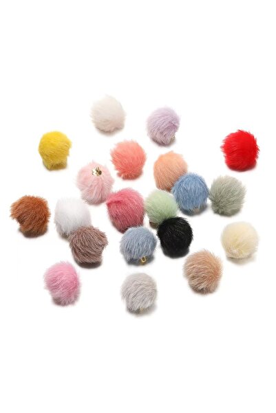 Choice 10 قطع من خرزات كرات الفرو المحشوة عشوائيًا، قلادات وأقراط مصنوعة يدوي...