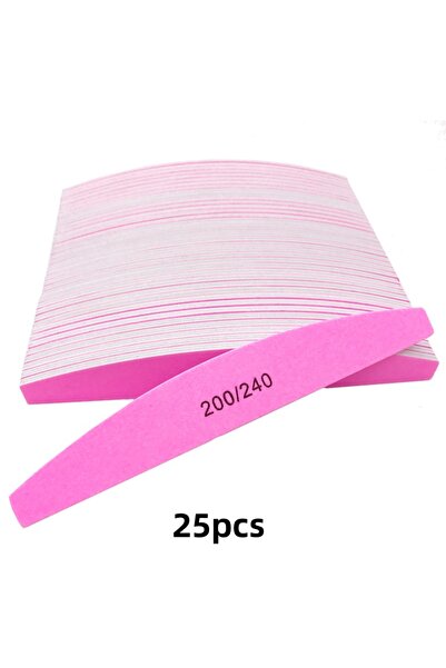 Choice 25 قطعة 2/5/10/25 قطعة مبرد أظافر وردي بحبيبات 200/240 متينة وعالية ال...