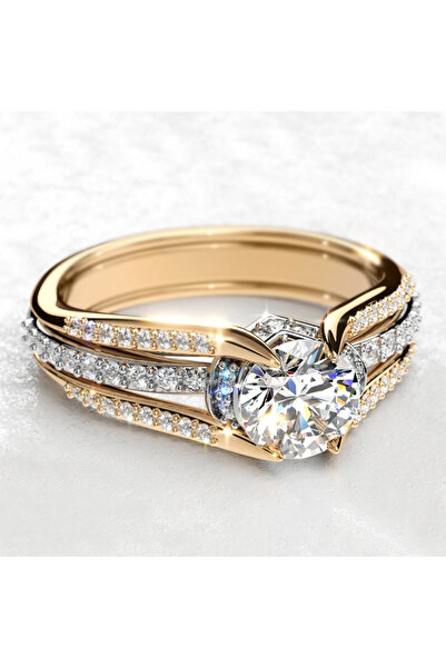 Choice خاتم هويتان الفاخر اللامع للسيدات، رقم 7 Q419، مناسب لحفلات الزفاف، مص...