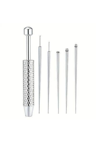 Choice 6P-فضي 5/6/8 قطع دبوس إدخال التيتانيوم المدبب للمجوهرات بدون خيوط ثقب ...