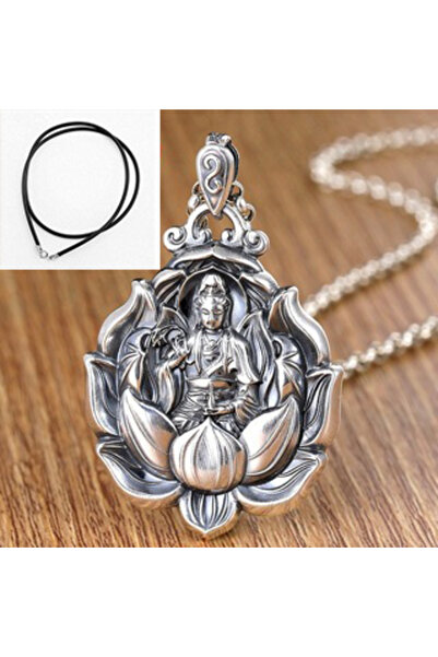 Choice قلادة جديدة فاخرة من الفضة على شكل قطرة ماء من غوانيين بوديساتفا تمثال...