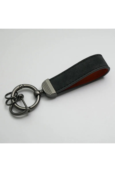 Choice J 1PC Simple PU Leather Keychain Women Men Car Key Ring Chain Holder K...