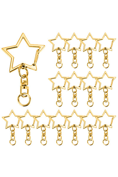 Choice 10 Sets Golden 10/20/30 Sets Star Shaped Lobster Claw Clasp Snap Keych...
