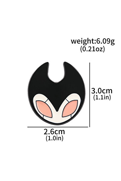 Miniso X00670-06 بروش لعبة Hollow Knight، دبابيس معدنية مطلية بالمينا، إكسسوا...