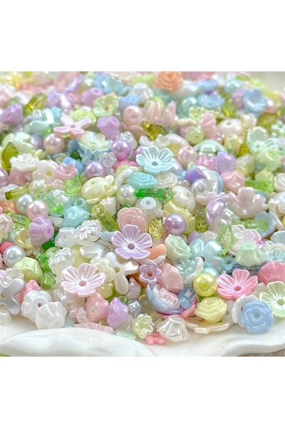 Choice1 4-12mm - 30g Flower blend Mini flower beads bell orchid, rose cherry ...