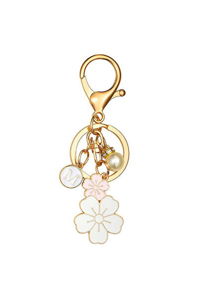 Choice M Cute flower keychain, initial key pendant, ladies' gift band, keycha...
