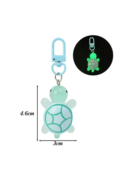 Choice about 4.6x2x3cm 1PC lake blue Cartoon Luminous Colored Turtle Pendant ...
