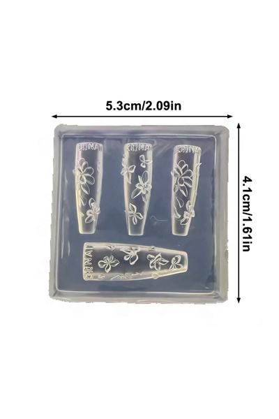 Choice onesize 3D Flowers Nail Mold DIY Silicone Nail Tools Floral Petal Nail Design Resin Molds Nail Art C